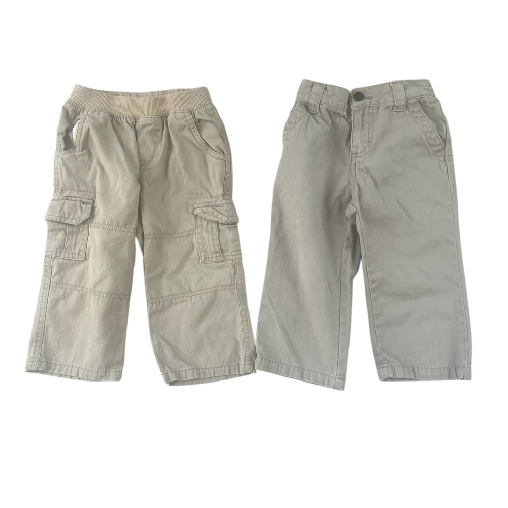 Kids Boys Tan Cargo and Casual Pants Set 24 Months